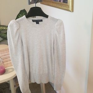 French Connection fitted, puffed shoulders sweater